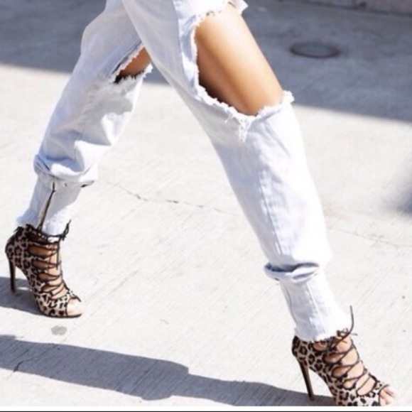 DOLCE VITA PEEP TOE LACE UP STILETTO BOOTIES BRONZE SIZE 8.5 - Picture 5 of 16